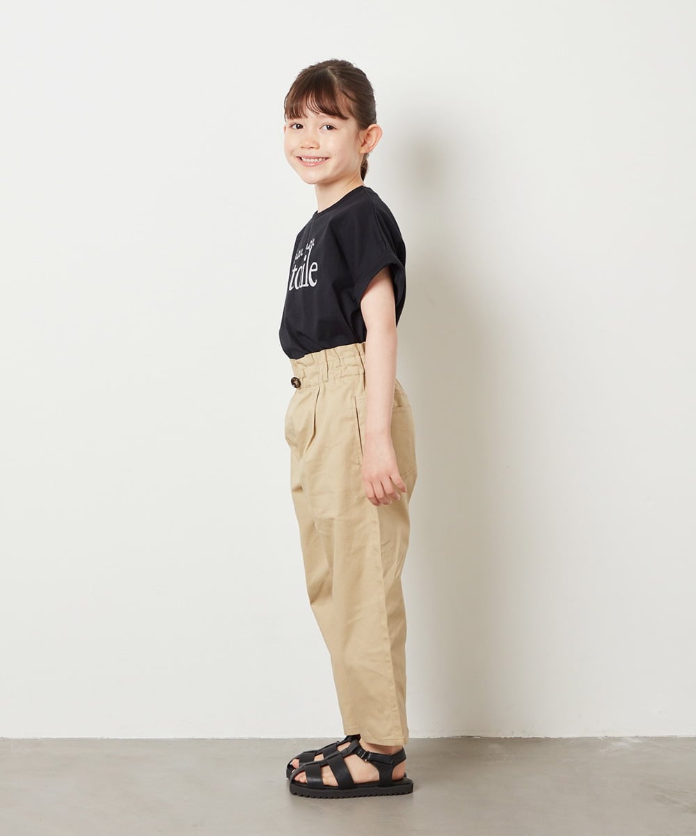KJKGW05024 a.v.v KIDS(アー・ヴェ・ヴェ) [140-150]アソートロゴプリントTシャツ ブラック