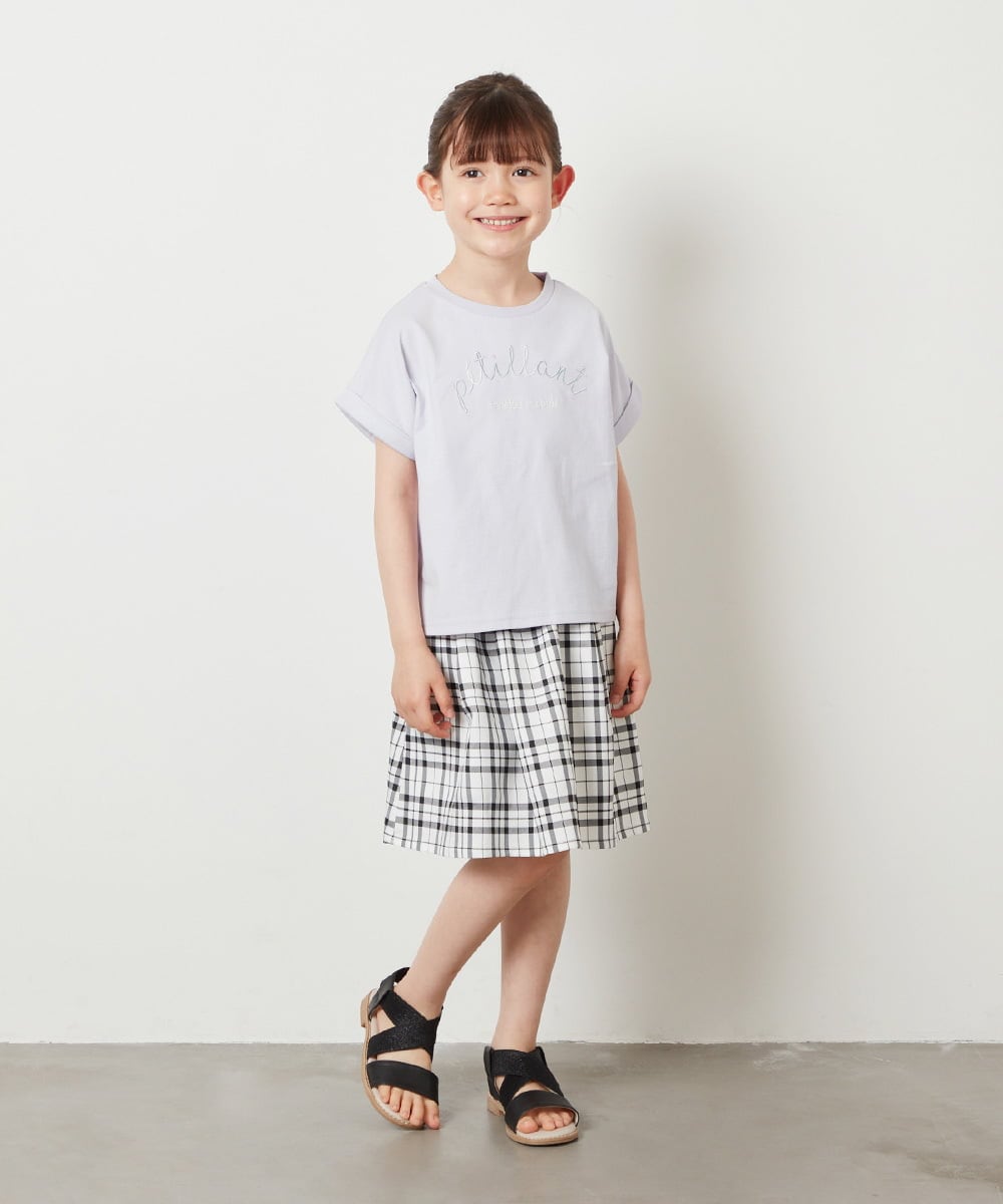 KJKGW05024 a.v.v KIDS(アー・ヴェ・ヴェ) [140-150]アソートロゴプリントTシャツ ブラック