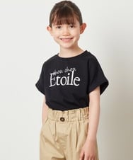 KJKGW05024 a.v.v KIDS(アー・ヴェ・ヴェ) [140-150]アソートロゴプリントTシャツ ブラック