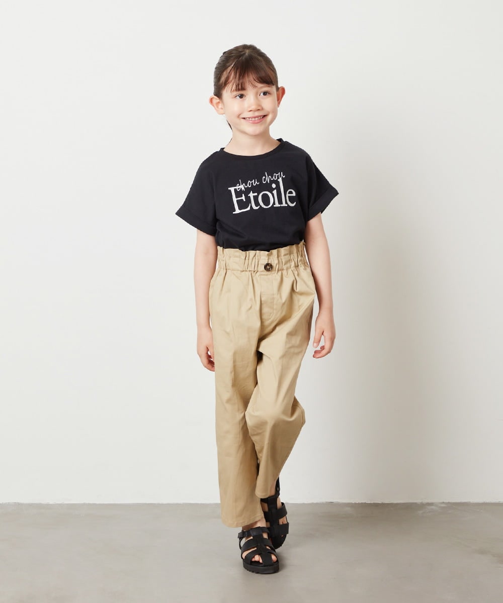 KJKGW05024 a.v.v KIDS(アー・ヴェ・ヴェ) [140-150]アソートロゴプリントTシャツ ブラック