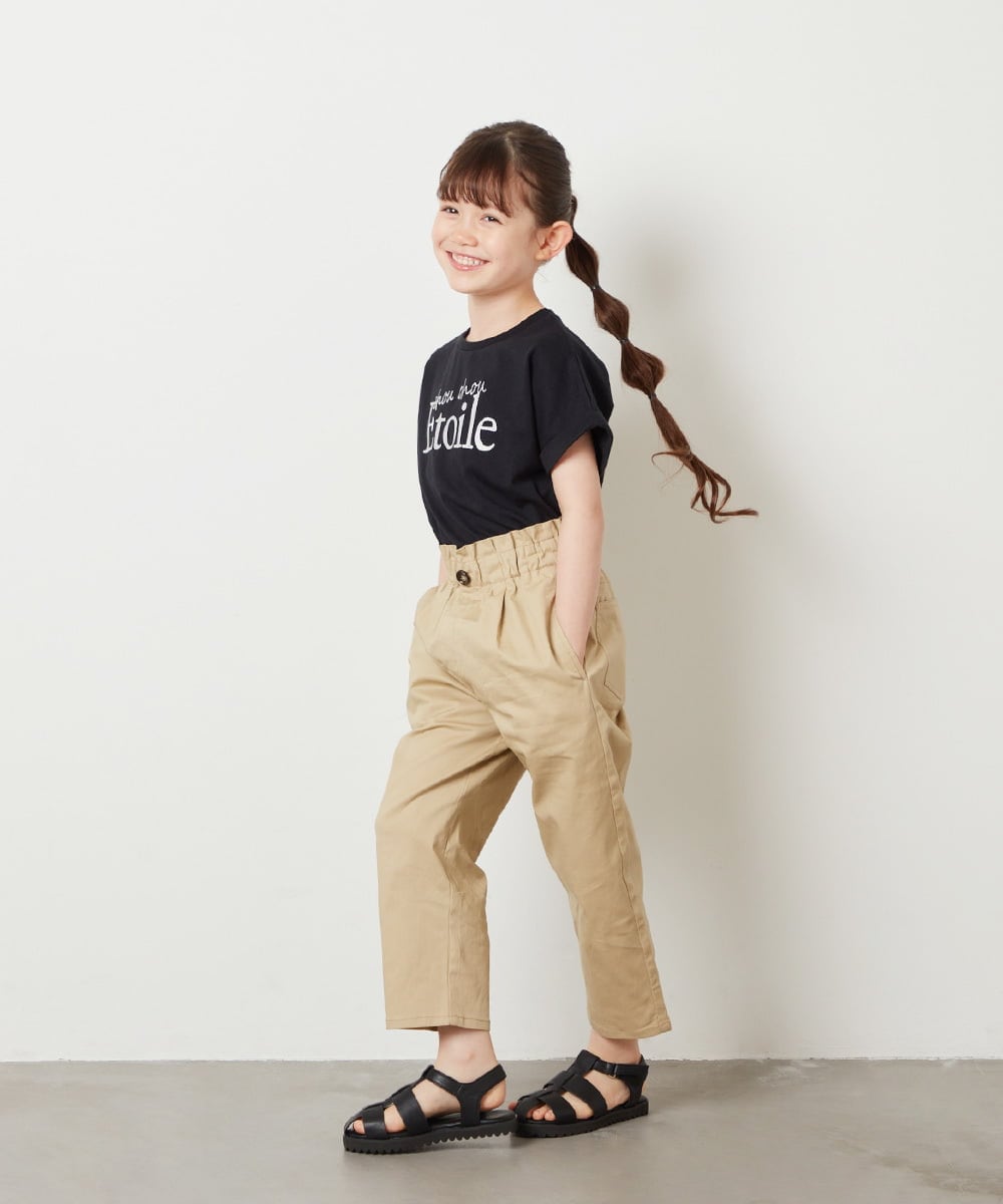 KJKGW05024 a.v.v KIDS(アー・ヴェ・ヴェ) [140-150]アソートロゴプリントTシャツ ブラック