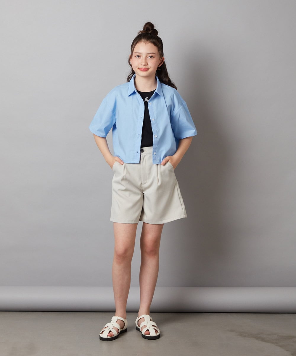 KJKGW07021 a.v.v KIDS(アー・ヴェ・ヴェ) 【ジュニア】[140-150]ロゴ刺繍タンクトップ ホワイト