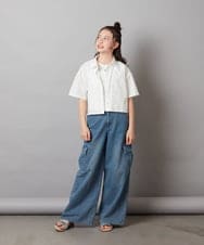 KJKGW07021 a.v.v KIDS(アー・ヴェ・ヴェ) 【ジュニア】[140-150]ロゴ刺繍タンクトップ ホワイト