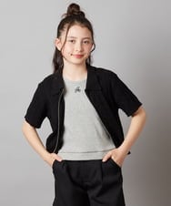KJKGW07021 a.v.v KIDS(アー・ヴェ・ヴェ) 【ジュニア】[140-150]ロゴ刺繍タンクトップ ホワイト