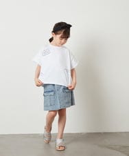 KJKGW09024 a.v.v KIDS(アー・ヴェ・ヴェ) [140-150]ロゴアソートTシャツ ホワイト