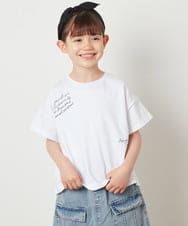 KJKGW09024 a.v.v KIDS(アー・ヴェ・ヴェ) [140-150]ロゴアソートTシャツ ホワイト