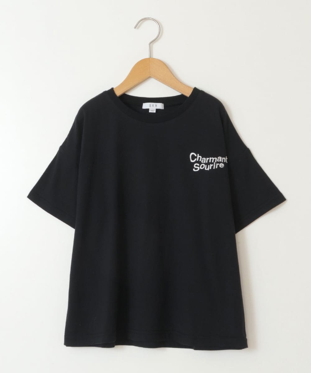 KJKGW09024 a.v.v KIDS(アー・ヴェ・ヴェ) [140-150]ロゴアソートTシャツ ブラック