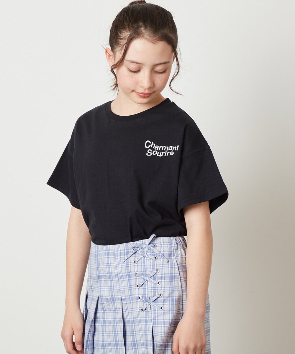 KJKGW09024 a.v.v KIDS(アー・ヴェ・ヴェ) [140-150]ロゴアソートTシャツ ブラック