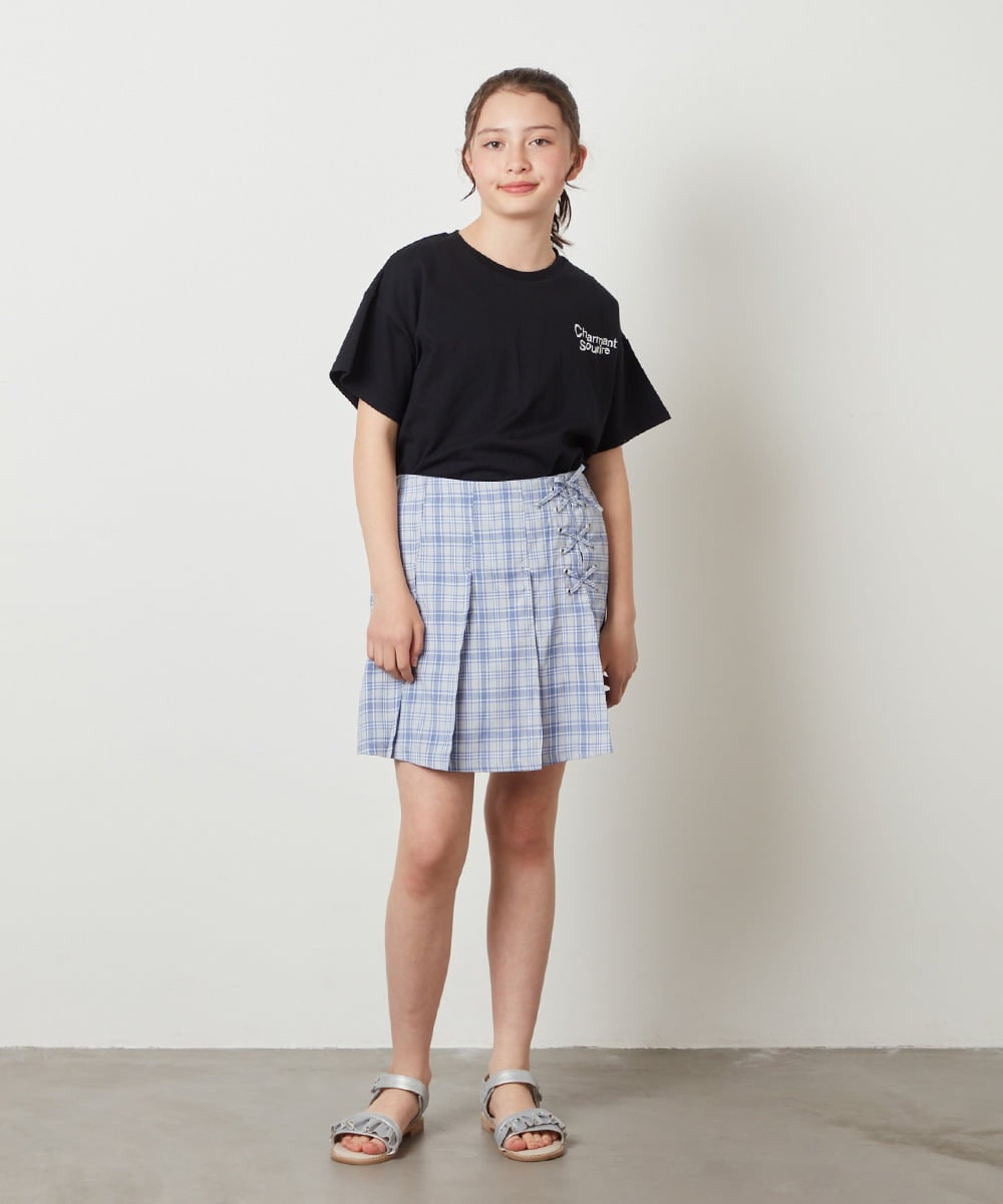 KJKGW09024 a.v.v KIDS(アー・ヴェ・ヴェ) [140-150]ロゴアソートTシャツ ブラック