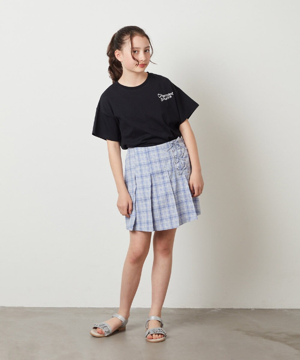 KJKGW09024 a.v.v KIDS(アー・ヴェ・ヴェ) [140-150]ロゴアソートTシャツ ブラック