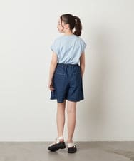 KJKGW10024 a.v.v KIDS(アー・ヴェ・ヴェ) [140-150]フロントレースUPTシャツ ライトブルー