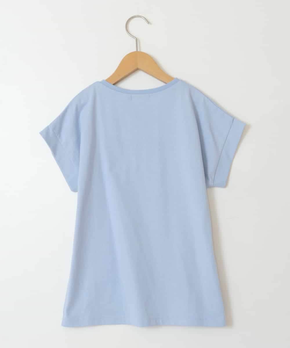 KJKGW10024 a.v.v KIDS(アー・ヴェ・ヴェ) [140-150]フロントレースUPTシャツ ライトブルー