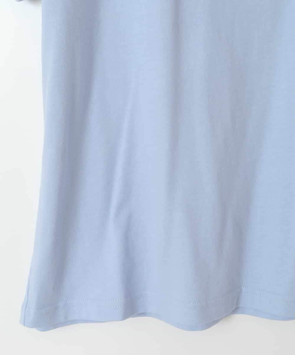 KJKGW10024 a.v.v KIDS(アー・ヴェ・ヴェ) [140-150]フロントレースUPTシャツ ライトブルー