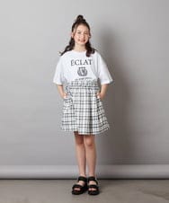 KJKGW11024 a.v.v KIDS(アー・ヴェ・ヴェ) [140-150]エンブレム刺繍オーバーシルエットＴシャツ ホワイト