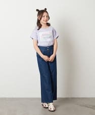 KJKGW40024 a.v.v KIDS(アー・ヴェ・ヴェ) [140-150]スパンコールTシャツ ラベンダー