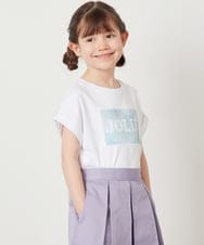 KJKGW40024 a.v.v KIDS(アー・ヴェ・ヴェ) [140-150]スパンコールTシャツ ラベンダー