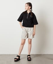KJKGW43034 a.v.v KIDS(アー・ヴェ・ヴェ) [140-150]ハーフジッププルオーバーTシャツ ライトグレー