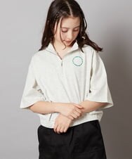 KJKGW43034 a.v.v KIDS(アー・ヴェ・ヴェ) [140-150]ハーフジッププルオーバーTシャツ ライトグレー