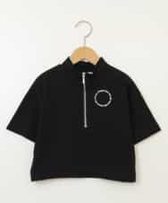KJKGW43034 a.v.v KIDS(アー・ヴェ・ヴェ) [140-150]ハーフジッププルオーバーTシャツ ブラック