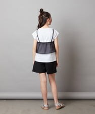 KJKGX02034 a.v.v KIDS(アー・ヴェ・ヴェ) [160]シアーキャミドッキングＴシャツ ブラック