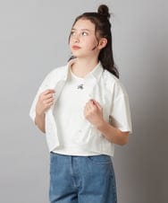 KJKGX07024 a.v.v KIDS(アー・ヴェ・ヴェ) 【ジュニア】[160]ロゴ刺繍タンクトップ ホワイト