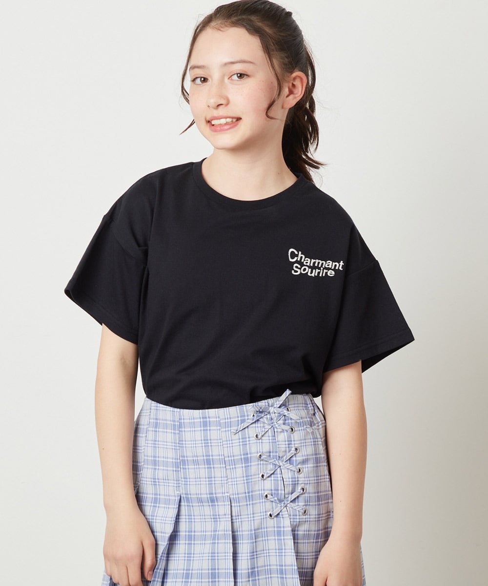 KJKGX09029 a.v.v KIDS(アー・ヴェ・ヴェ) [160]ロゴアソートTシャツ ブラック