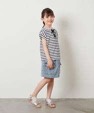 KJKGX10029 a.v.v KIDS(アー・ヴェ・ヴェ) [160]フロントレースUPTシャツ ブラック