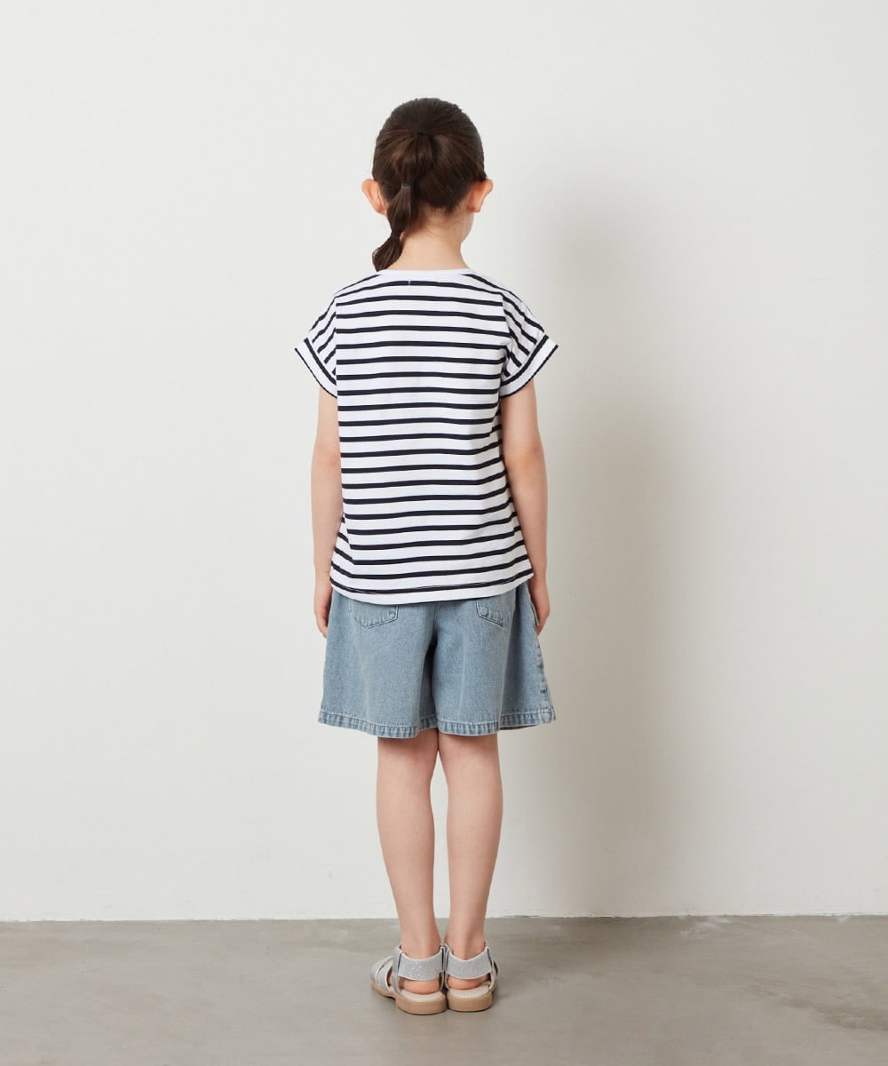 KJKGX10029 a.v.v KIDS(アー・ヴェ・ヴェ) [160]フロントレースUPTシャツ ブラック