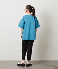 KJKGX11029 a.v.v KIDS(アー・ヴェ・ヴェ) [160]エンブレム刺繍オーバーシルエットＴシャツ ブラック