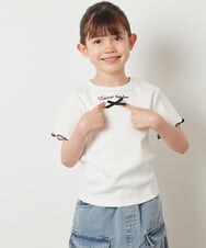 KJKGX12039 a.v.v KIDS(アー・ヴェ・ヴェ) [160]ロゴ刺繍入りプチリボンカットソー ライトブルー