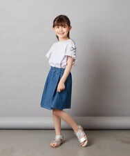 KJKGX14024 a.v.v KIDS(アー・ヴェ・ヴェ) [160]【WEB限定】袖レースアップリボンＴシャツ ホワイト