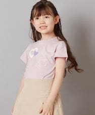 KJKGX41029 a.v.v KIDS(アー・ヴェ・ヴェ) [160]モチーフロゴＴシャツ　 ブラック