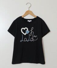 KJKGX41029 a.v.v KIDS(アー・ヴェ・ヴェ) [160]モチーフロゴＴシャツ　 ブラック