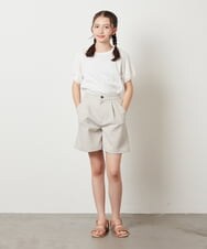 KJKGX42034 a.v.v KIDS(アー・ヴェ・ヴェ) [160]異素材フリルスリーブカットソー ブラック