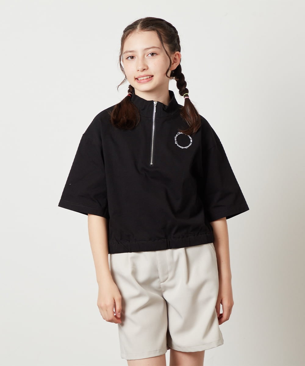KJKGX43039 a.v.v KIDS(アー・ヴェ・ヴェ) [160]ハーフジッププルオーバーTシャツ ライトブルー