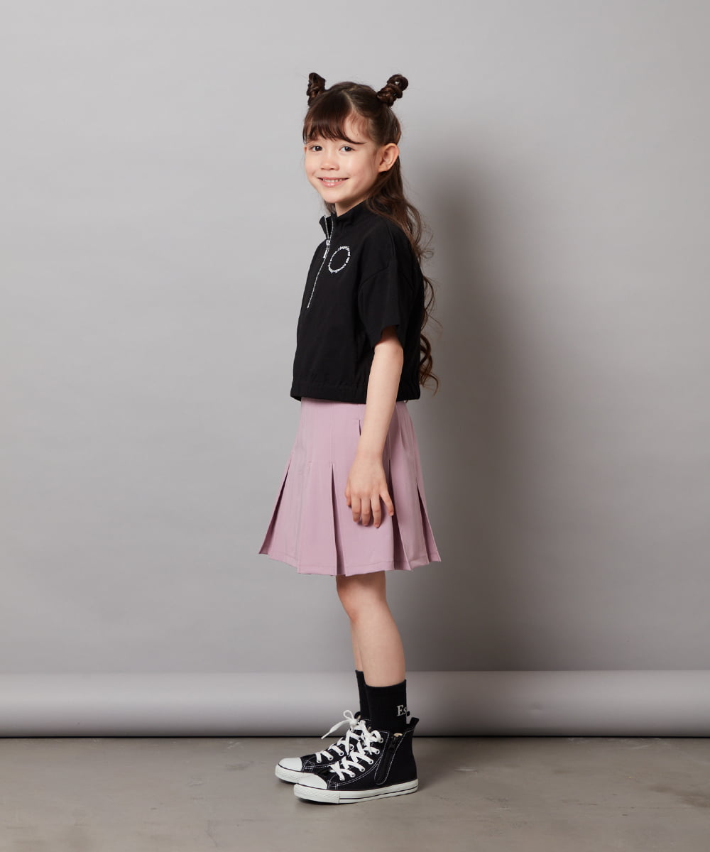 KJKGX43039 a.v.v KIDS(アー・ヴェ・ヴェ) [160]ハーフジッププルオーバーTシャツ ライトブルー