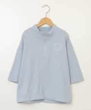 KJKGX43039 a.v.v KIDS(アー・ヴェ・ヴェ) [160]ハーフジッププルオーバーTシャツ ライトブルー