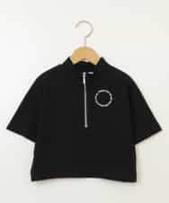 KJKGX43039 a.v.v KIDS(アー・ヴェ・ヴェ) [160]ハーフジッププルオーバーTシャツ ブラック