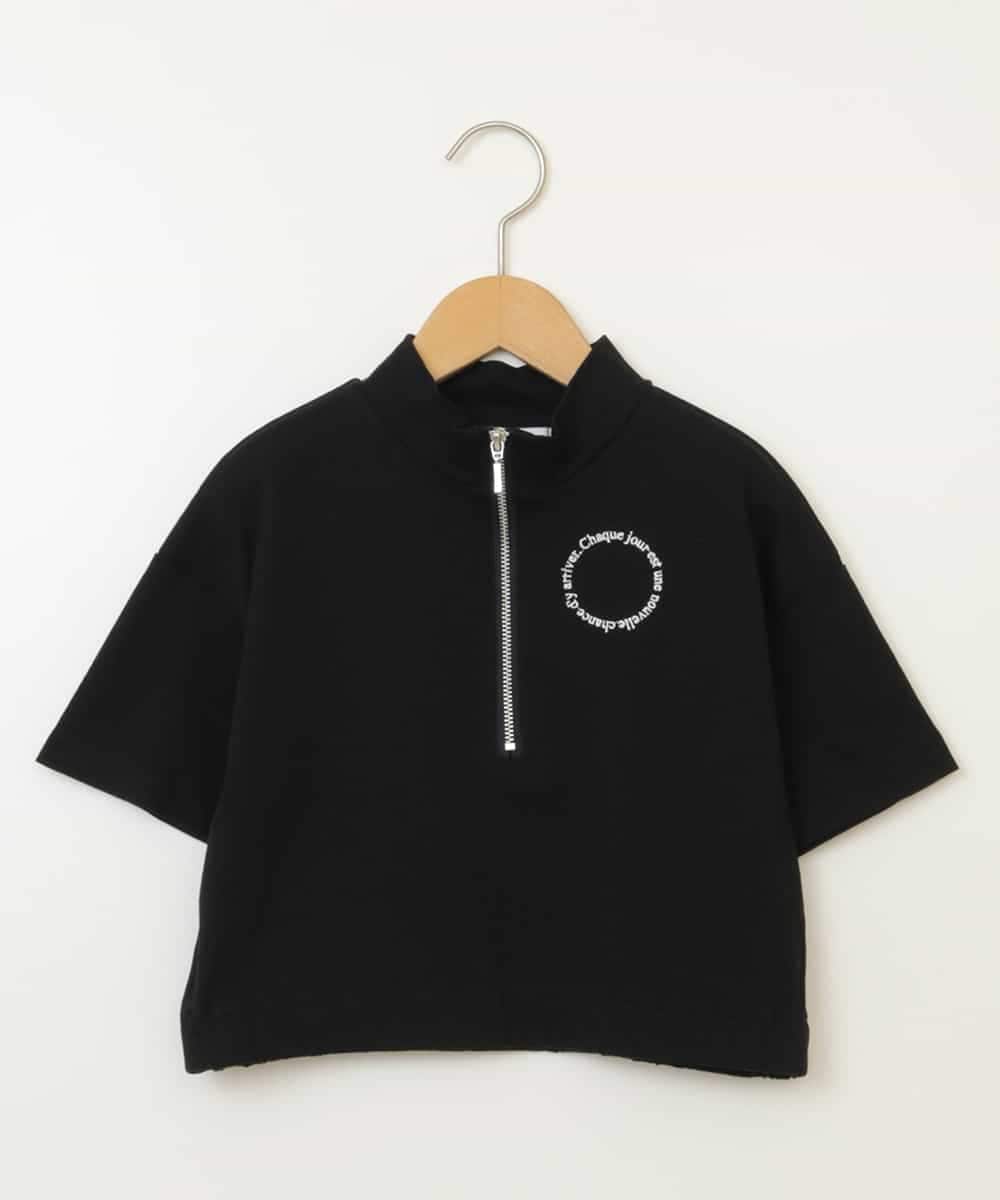 KJKGX43039 a.v.v KIDS(アー・ヴェ・ヴェ) [160]ハーフジッププルオーバーTシャツ ブラック