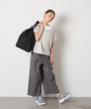 KJKHA15034 a.v.v KIDS(アー・ヴェ・ヴェ) [100-160]【接触冷感】バックル付きイレイヤード風Ｔシャツ ラベンダー