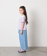 KJKHA15034 a.v.v KIDS(アー・ヴェ・ヴェ) [100-160]【接触冷感】バックル付きイレイヤード風Ｔシャツ ラベンダー