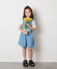 KJKHA19039 a.v.v KIDS(アー・ヴェ・ヴェ) [120-160]【接触冷感】デニムビスチェセット ライトブルー