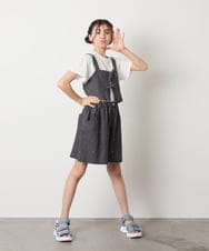 KJKHA19039 a.v.v KIDS(アー・ヴェ・ヴェ) [120-160]【接触冷感】デニムビスチェセット ライトブルー