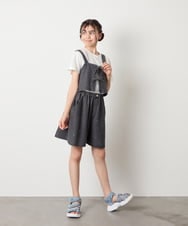 KJKHA19039 a.v.v KIDS(アー・ヴェ・ヴェ) [120-160]【接触冷感】デニムビスチェセット ライトブルー