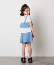 KJKHA19039 a.v.v KIDS(アー・ヴェ・ヴェ) [120-160]【接触冷感】デニムビスチェセット ライトブルー