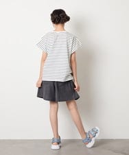 KJKHA20024 a.v.v KIDS(アー・ヴェ・ヴェ) [100-150]【接触冷感】スパンコールモチーフＴシャツ アイボリー