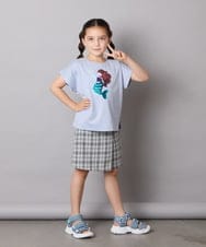 KJKHA20024 a.v.v KIDS(アー・ヴェ・ヴェ) [100-150]【接触冷感】スパンコールモチーフＴシャツ アイボリー