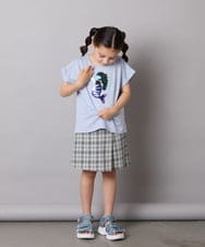 KJKHA20024 a.v.v KIDS(アー・ヴェ・ヴェ) [100-150]【接触冷感】スパンコールモチーフＴシャツ アイボリー