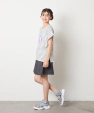 KJKHA20024 a.v.v KIDS(アー・ヴェ・ヴェ) [100-150]【接触冷感】スパンコールモチーフＴシャツ アイボリー