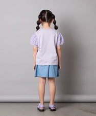 KJKHA21034 a.v.v KIDS(アー・ヴェ・ヴェ) [120-160]【接触冷感】パフスリーブロゴトップス ネイビー